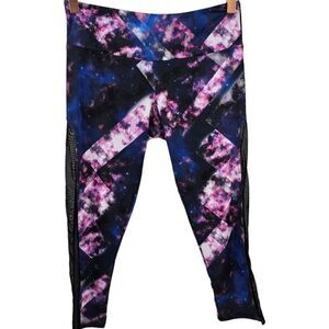 Onzie Womens S/M Mesh Sides Space Crop Leggings